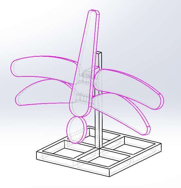 SolidWorks master assembly for a Creek Show dragonfly