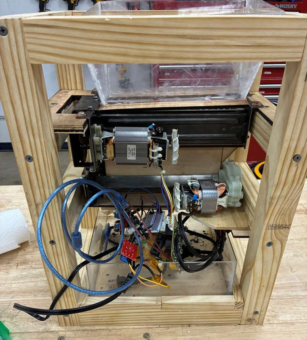 Fabricated ECOFIL dehydrator prototype with control electronics