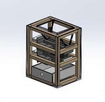 CAD model of the ECOFIL filament dehydrator