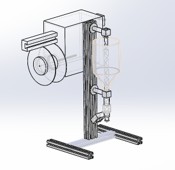 Prototype CAD of the ECOFIL extruder from an alternate angle