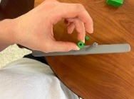 Assembled launcher sliding on its twin guide rods